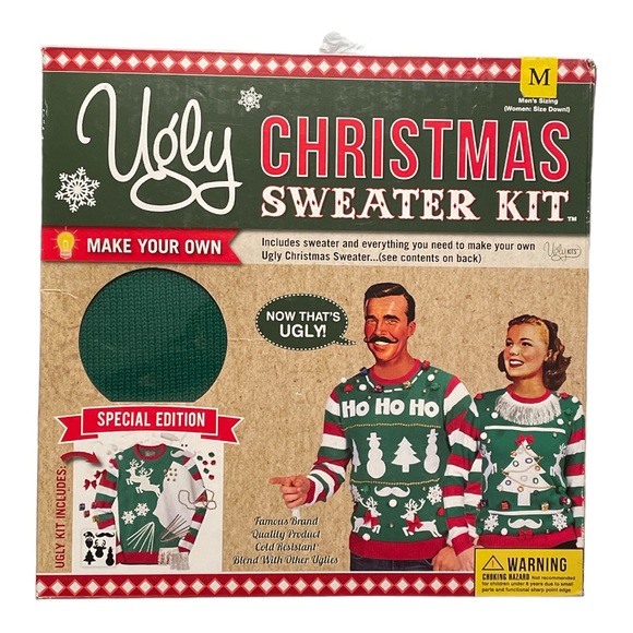 Other - Unisex, DIY ugly Christmas sweater project kit accessories size medium